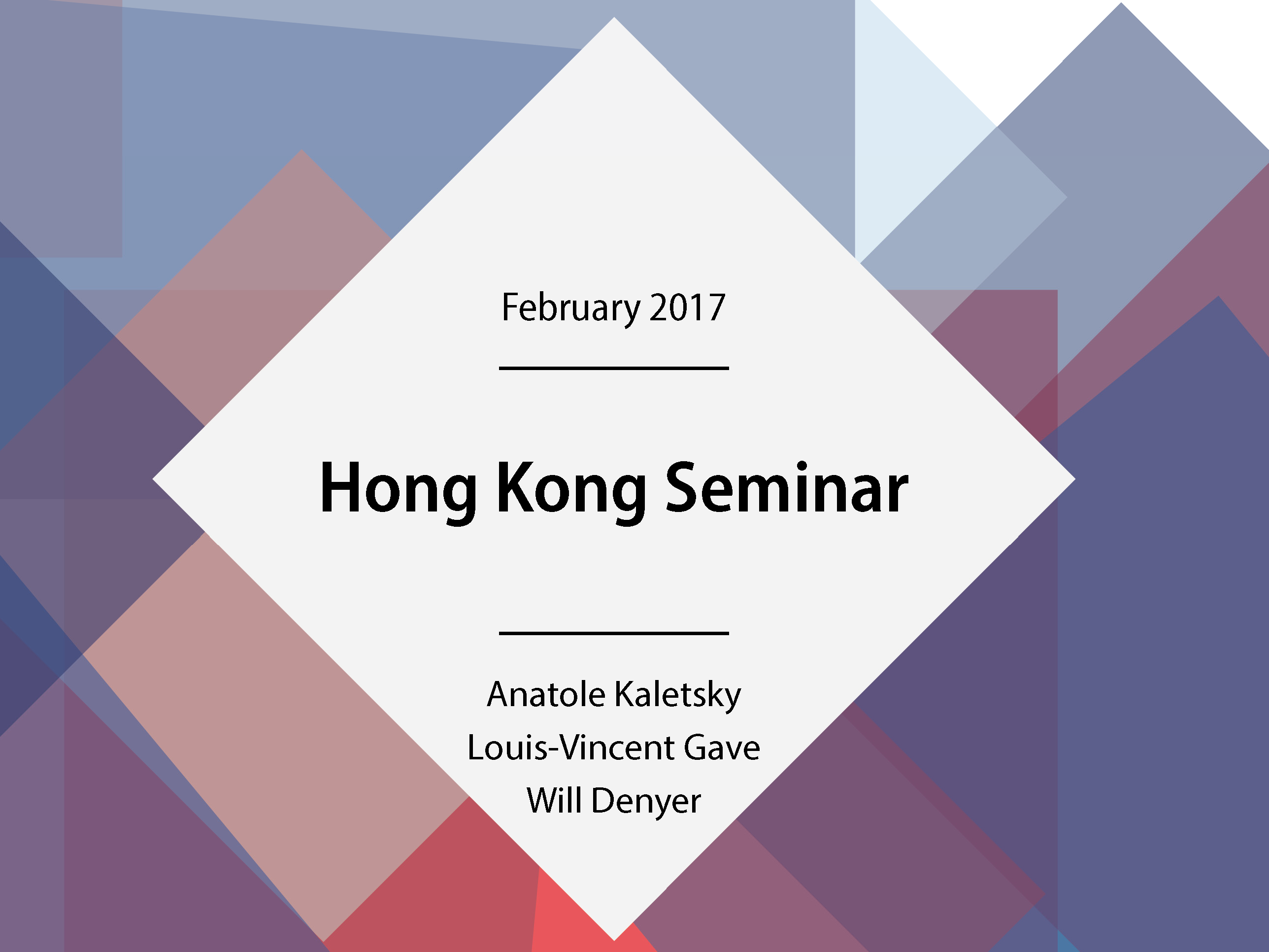 Hong Kong Seminar — February 2017